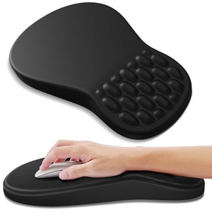 YIWEI Ergonomic Mouse Pad with Wrist Support - Gel Memory Foam Mouse Mat for Computer Keyboard & Laptop - Non-Slip Base, Pain Relief for Home Office