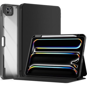 ProCase Smart Case for iPad Pro 11 Inch 2025(M5) / 2024(M4) with Pencil Holder, Clear Back Slim Tri-Angle Folio Stand Shell Tablet Cover for iPad Pro