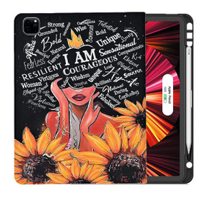 YOYOYX Case for iPad Air 13 Inch 2025, iPad Pro 12.9 inch 6th/5th/4th Gen 2022/2021/2020, Slim PU Leather Multi-Angle Shell Stand Cover with Auto Wak