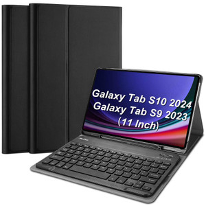 ProCase Keyboard Case for Galaxy Tab S10 2024 SM-X720/ S9 11 Inch 2023 SM-X710 /X716B /X718U with S Pen Holder, Protective Cover Case with Detachable