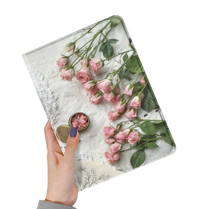 kaitesi Floral Case Compatible with iPad Pro 11 inch 4th Generation iPad Pro 11 3rd 2nd Gen Case Flower Pattern Cute Slim Leather Smart Cover,Color E