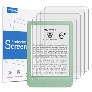 CoBak 4 Pack Anti-Glare Matte Screen Protector for 6" Kindle 2024 and 2022 (11 Generation) Kobo Nia, and PocketBook - High Clarity, Fingerprint Resis
