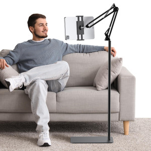 InnoGear Tablet Floor Stand, Overhead Bed Phone Stand Adjustable Holder Universal Floor Stand Compatible with iPhone iPad Pro Air Mini, Samsung Tab,