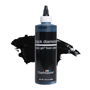 Chefmaster Black Diamond Liqua-Gel® Food Coloring | Vibrant Color | Professional-Grade Dye for Icing, Frosting, Fondant | Baking & Decorating | Fade-