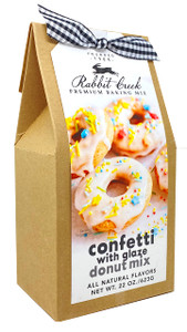 Rabbit Creek Confetti Donuts Mix  With Frosting Glaze Included  Baked Donuts, Not Fried  Donut Baking Mix