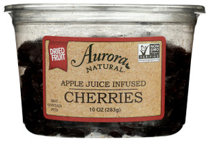 Aurora Natural Products Apple Juice Infused Cherries, 10 Ounce