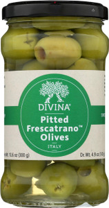 DIVINA Pitted Frescatrano Olives, 10.6 OZ