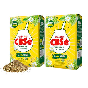 CBSé Yerba Mate Hierbas Cuyanas  Herbal Loose Leaf Yerba Mate Tea Blend, Naturally Caffeinated, Gluten-Free 1.1Lbs (2 Packs)