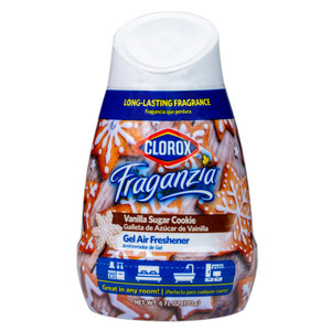 Clorox Fraganzia Gel Air Freshener Cone, Vanilla Sugar Cookie Scent - No-Plug, Battery-Free Air Freshener for Small Rooms, Closets, Kitchens, Bathroo