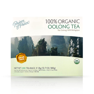 Prince of Peace 100% Organic Oolong Tea, BEST VALUE Family Size, 200 Tea Bags