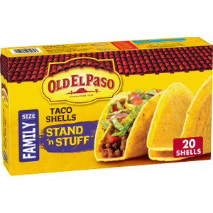 Old El Paso Stand 'N Stuff Taco Shells, Gluten Free, Meal Prep, Family Size, 20 Ct, 9.4 oz
