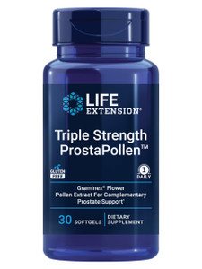 Life Extension Triple Strength ProstaPollen, Prostate Health, Prostate Function, Flower Pollen Extract, Gluten Free, 30 softgels
