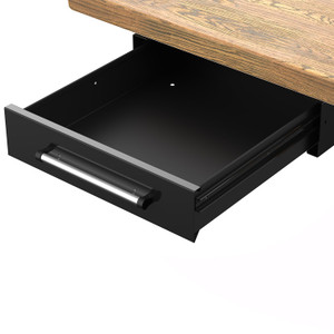 UNITEDPOWER Under Desk Drawer Storage, Pull-Out Office Hidden Counter Drawer, Metal Sliding Organizer Mount Below Table, Optional Bracket Height, Bla