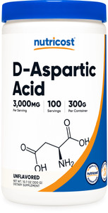 Nutricost D-Aspartic Acid (DAA) Powder 300G - Pure D Aspartic Acid