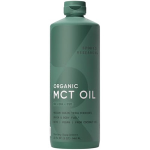 Sports Research Organic MCT Oil - Keto & Vegan MCTs C8, C10, C12 from Coconuts - Fatty Acid Brain & Body Fuel, Non-GMO & Gluten Free - Flavorless Oil