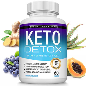 Toplux Keto Detox Pills Advanced Cleansing Extract  1532 Mg Natural Acai Colon Cleanser Formula, Flush Toxins & Excess Waste, for Men Women, 60 Caps