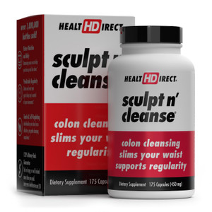 HEALTH DIRECT Sculpt n' Cleanse - Herbal Colon Cleanse for Digestive Health & Regularity - Natural Detox & Gut Flush Supplement - 175 Veggie Capsules