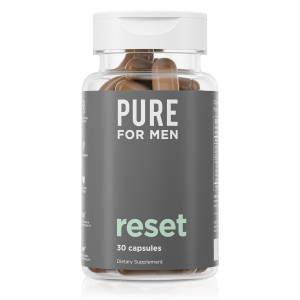Pure for Men Detox Supplement, Reset | Promotes Digestive & Gut Health, Helps Remove Toxins & Supports Immune System, Colon Cleanse | 30 Capsules