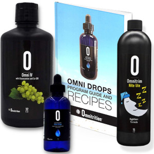 Omni Drop Program Bundle of 3 Products - the "Get Started Package" Includes Omni Drops Diet Drops with Vitamin B12 - 4 Ounce Bottle with Program Guid