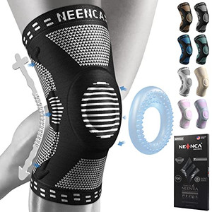 NEENCA Professional Knee Brace, Compression Knee Support with Patella Gel Pad & Side Stabilizers, Medical Knee Sleeve for Pain Relief, ACL,PCL, Menis