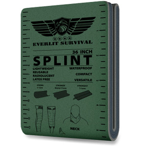 EVERLIT Survival 36 Inch Lightweight Reusable Combat Splint, Waterproof First Aid Medical Tactical Field Splint for Bone Fracture Treatment (36" Fold