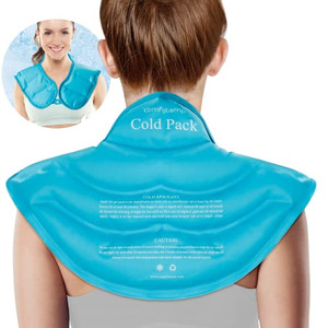 Comfytemp Ice Pack for Neck Shoulders Pain Relief, Resuable Large Gel Shoulder Cooling Wrap for Upper Back, Cold Compress Therapy for Cervical Injuri