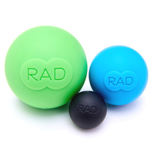 RAD Rounds  3 Density Yoga Massage Ball Set for Deep Tissue Myofascial Release  Therapy Balls for Feet, Back, Neck, Jaw & Forearms  Trigger Point