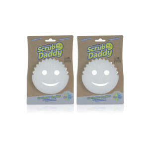 Scrub Daddy Sponge - Dye Free - Scratch-Free Scrubber for Dishes and Home, Odor Resistant, Soft in Warm Water, Firm in Cold, Deep Cleaning, Dishwashe