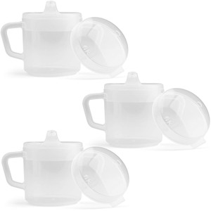 Providence Spillproof Compact 8oz Adult Sippy Cup with 2 Handles - Sip Cups for Adults for Limited Mobility - Handicapped Accessories - Handicap Cups