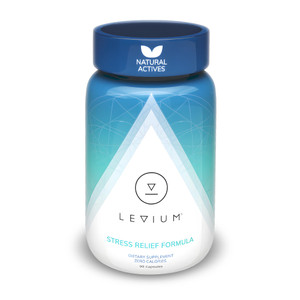 Levium Stress Supplement for Calm & Mood Support | Ashwagandha KSM-66, Magnesium, L-Theanine & GABA | Supports Mental Focus & Relaxation | Non-Habit