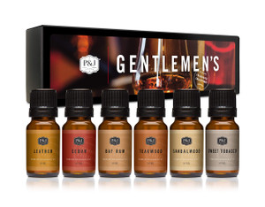 P&J Trading Fragrance Oils for Diffusers for Home Gentlemen's Set Fragrance Scents for Candle Making - Soap Making Supplies - Car Diffuser Scents - E