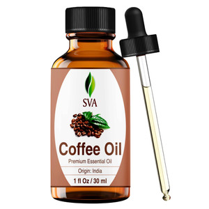 SVA Coffee Essential Oil  1 Fl Oz  100% Natural Coffee Oil - for Diffuser, Hair Care, Face, Skin Care, Aromatherapy, Scalp and Body Massage, Soap a