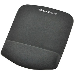 Fellowes PlushTouch Foam Mouse Pad Wrist Support with MICROBAN - Graphite (9252201)