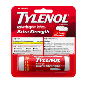 Tylenol Extra Strength 500 mg Acetaminophen Caplets, Pain Reliever & Fever Reducer, Acetaminophen for Minor Arthritis Pain, Headache, Backache & Toot