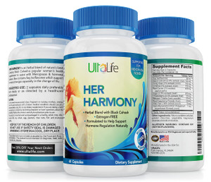 UltaLife Her Harmony Menopause Supplements for Women - Hot Flashes Menopause Relief & Hormone Balance for Women - Contains Black Cohosh, Dong Quai, R