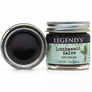 Legend's Creek Farm Herbal Salve - Healing Ointment with 20% Ichthammol Drawing Salve - Natural Balm for Stings, & Splinters - 1 oz - Handmade in USA