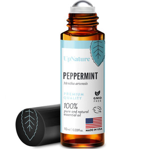 UpNature Peppermint Essential Oil Roll On - Natural Nausea Morning Sickness Relief for Pregnant Women - Pregnancy Must Haves Rollerball Roller