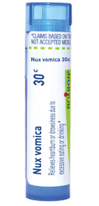 Boiron Nux Vomica 30C for Heartburn or Drowsiness Due to Excessive Eating or Drinking - 80 Pellets