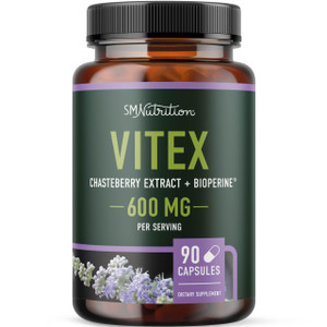 Vitex Chasteberry Supplement 600mg | Agnus Castus for Women's Hormone Balance, Menopause, Menstrual Regularity & Hormonal Acne* | Certified Gluten-Fr