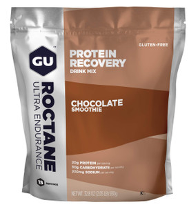 GU Energy Roctane Ultra Endurance Protein Recovery Drink Mix, Gluten-Free and Kosher Dairy, Recovery Support After Any Workout, 15-Serving Pouch, Cho