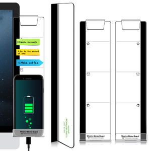 Fannuoncc Computer Monitor Memo Message Board/Creative Multifunctional Monitor Shelf/Monitor Side Panel Sticky Notes Paper Storage Rack - with Phone