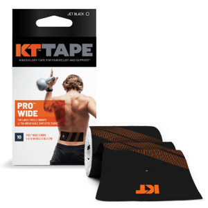 KT Tape, Pro Synthetic Kinesiology Athletic Tape, 10 Count, 10 Precut Wide Strips