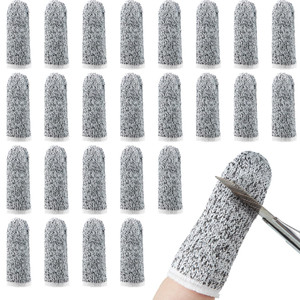 Honoson 20 Pieces Cut Resistant Finger Cots Gel Finger Guards Protectors Reusable Fingertip Covers Large Sleeve for Kitchen Food Cutting Sculpture Wo