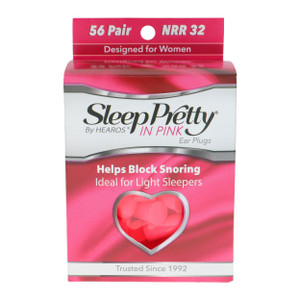 HEAROS Sleep Pretty in Pink, 56 Pair, NRR 32, PU Foam, Petite Sized, Pink (5600)