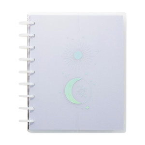 Happy Planner Disc-Bound 12-Month Planner, Jan.Dec. 2025 Daily, Weekly, and Monthly Planner, Classic Size, Horizontal Layout, Sun & Stars, 72 Pages,