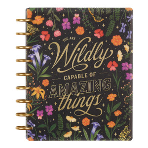 Happy Planner Disc-Bound Planner Jan.Dec. 2026, Includes 3 Extra Months and 2 Sticker Sheets, Classic Size, 7" x 9.25", Dashboard Layout, Grounded M