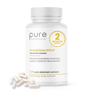 Pure Therapro Rx S-Acetyl Glutathione Gold 300mg PER Capsule - 60 Capsules | Extra-Strength | Patented Acetylated Form of Glutathione (EMOTHION) from