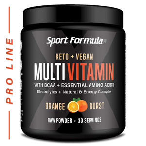 Multivitamin Powder - Keto Drink Mix for Men Women BCAA Amino Acids Wont Upset Your Stomach - Keto Vegan Multivitamin with Electrolytes Super B Comp