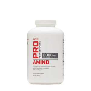 GNC Pro Performance Amino 3000mg, 240 Softgels, Supports Protein Synthesis and Muscle Repair
