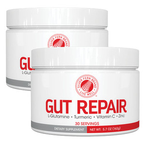 Silver Fern Gut Repair - Digestive Health Supplement Powder - L-Glutamine, Curcumin, Zinc & Ascorbic Acid (2 Tubs - 60 Servings)